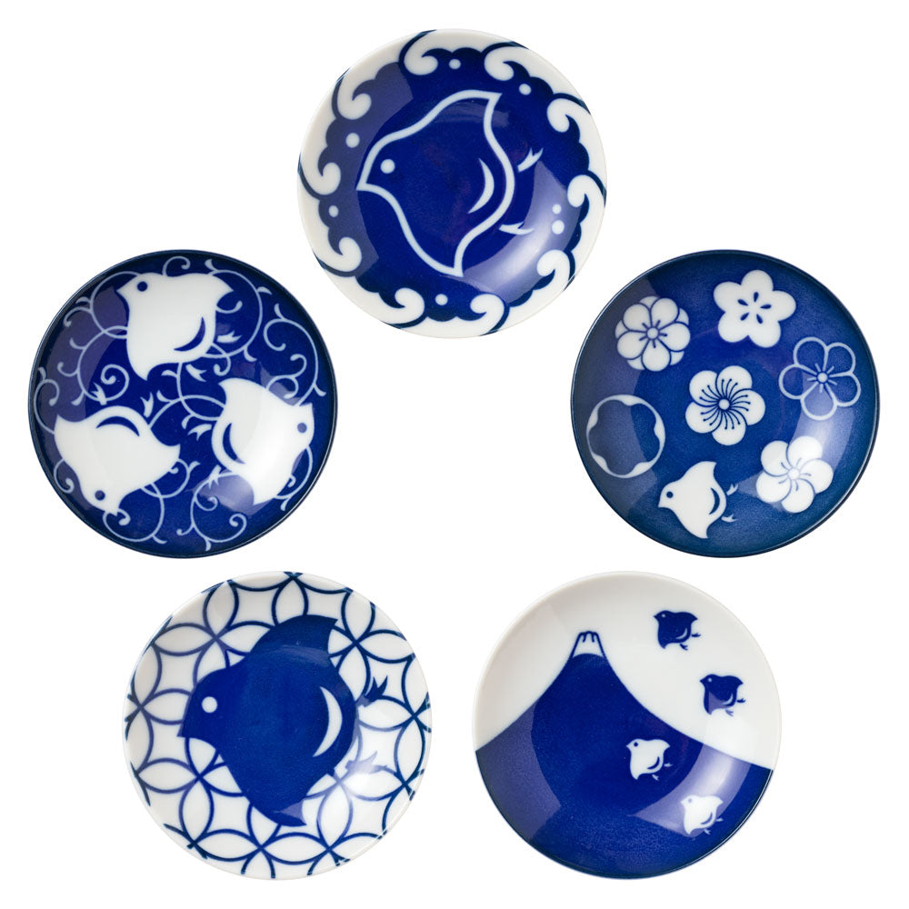 Japanese Chidori-zukushi Small Plate 5P Set