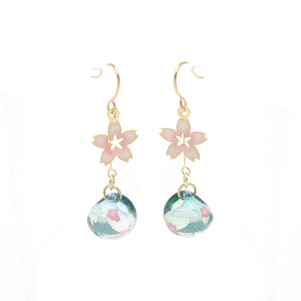 Junintowa Sakura Fuji Ball Earrings