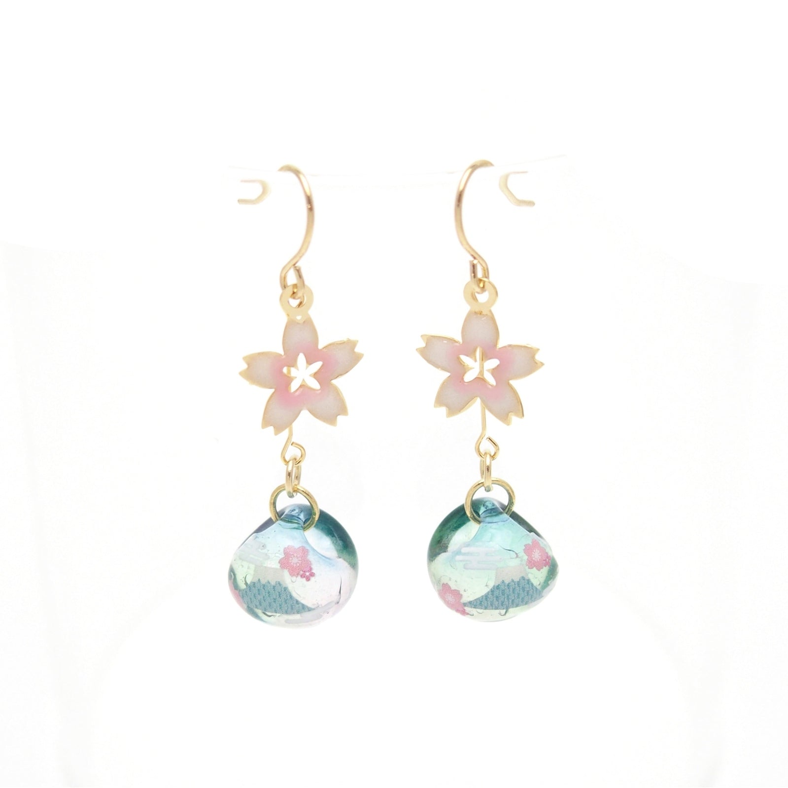 Junintowa Sakura Fuji Ball Earrings