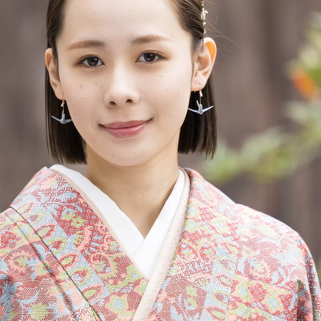 Junintowa Tsuru Crane Earrings