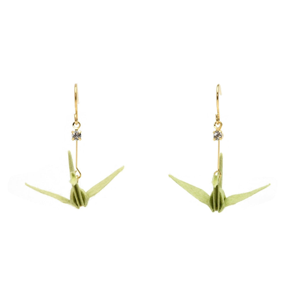Junintowa Tsuru Crane Earrings