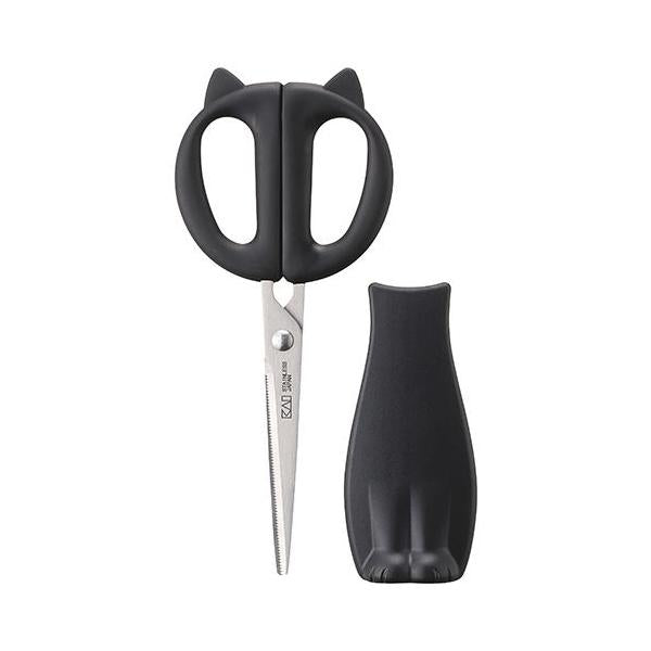 Kai Nyammy Cat Kitchen Scissors with Case