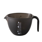 Kai Nyammy Cat Measuring Bowl 1L dark gray with black handle and cat markings