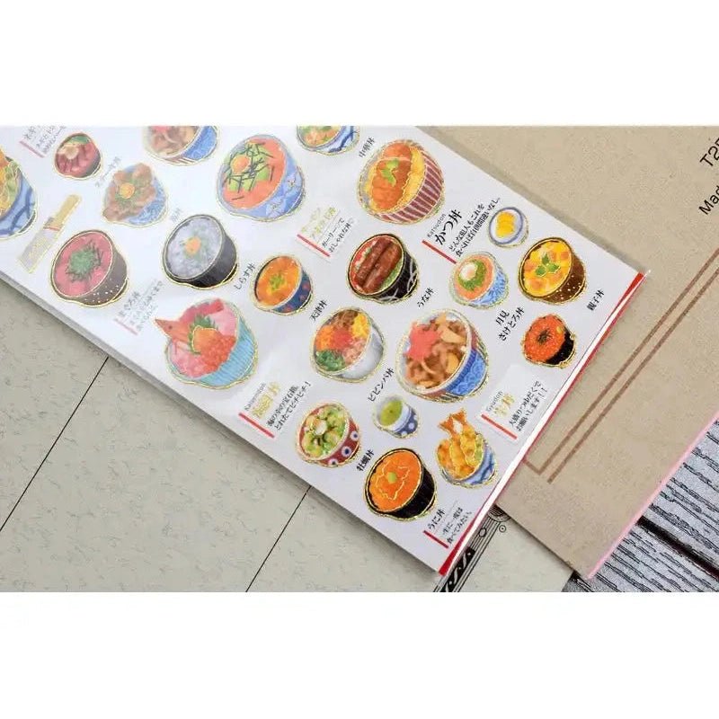 Kamio Japan Adult's Illustrated Book Deco Stickers Donburi