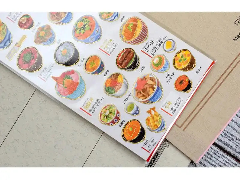 Kamio Japan Adult's Illustrated Book Deco Stickers Donburi