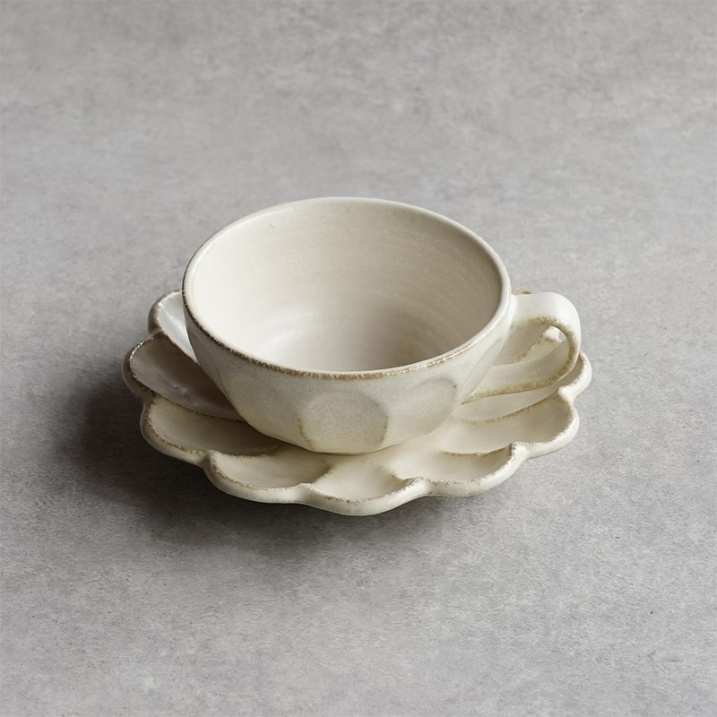 Kaneko Kohyo Rinka Soup Mug & Saucer 4P Set