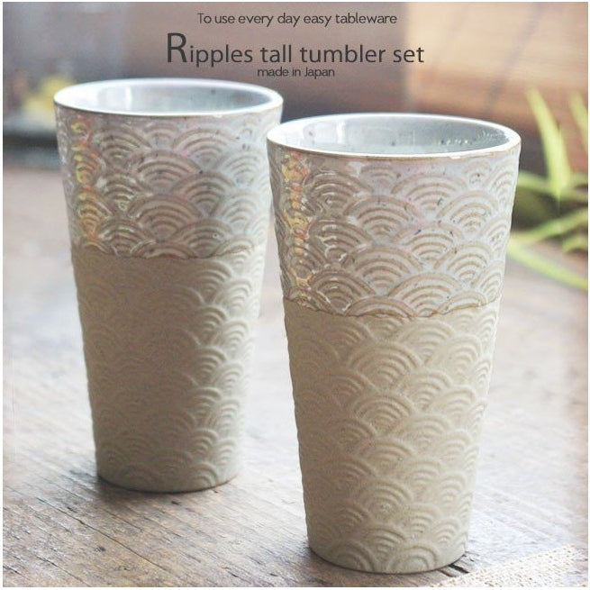 Kanese Aomi Wave Tumbler Pair Set