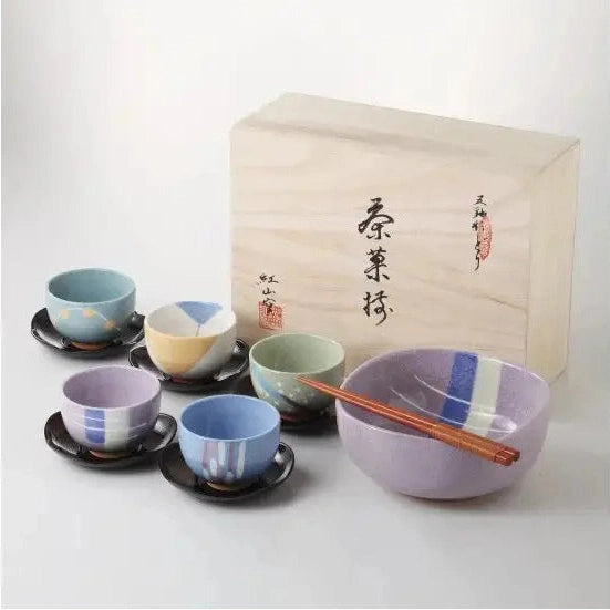 Kanese Colourful Tea and Confectionary Plate Set
