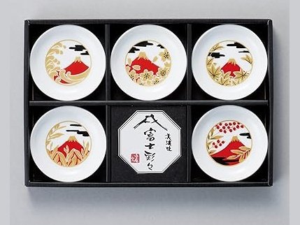 Kanese Minoyaki Mt. Fuji Small Plate Set