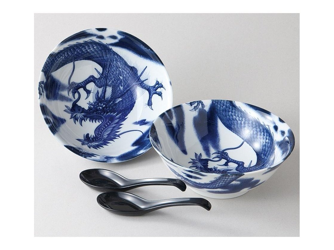 Kanese Ryu Dragon Bowl Spoon Pair Set