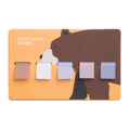 Orange bear card format sticky notes with five pastel tabs