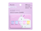 Pink Kanmido Coco Fusen Card sticky note package with rabbit illustration and 105 sheets