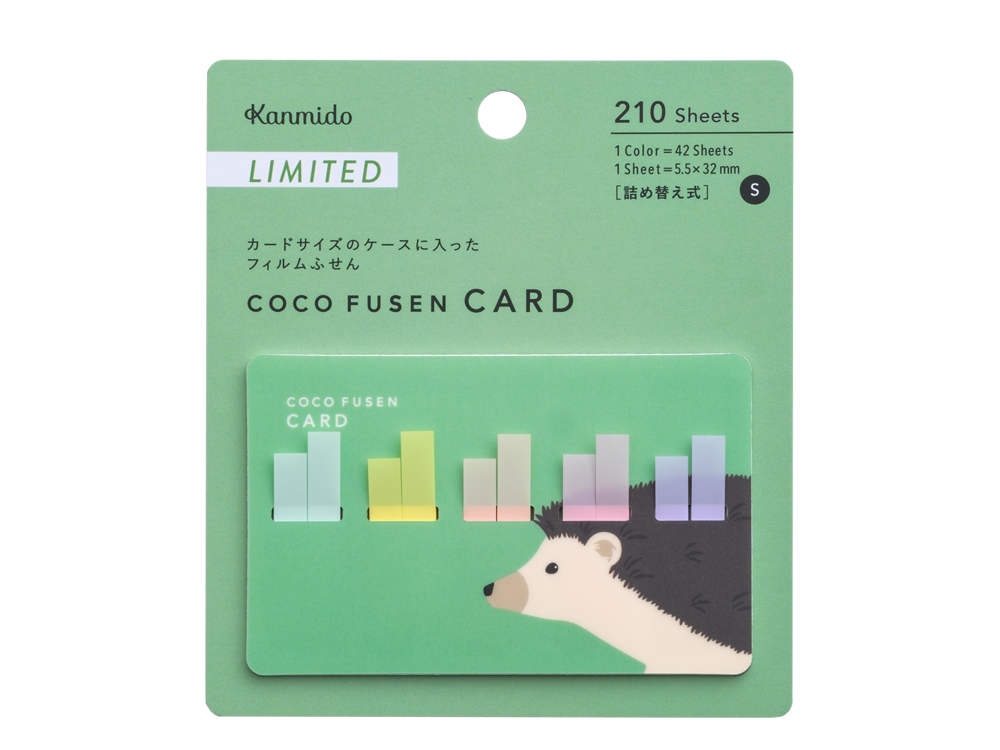 Kanmido Coco Fusen Card S Format - Hedgehog packaging