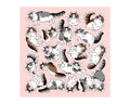 Kashiko Furoshiki - Cat Pink 70cm