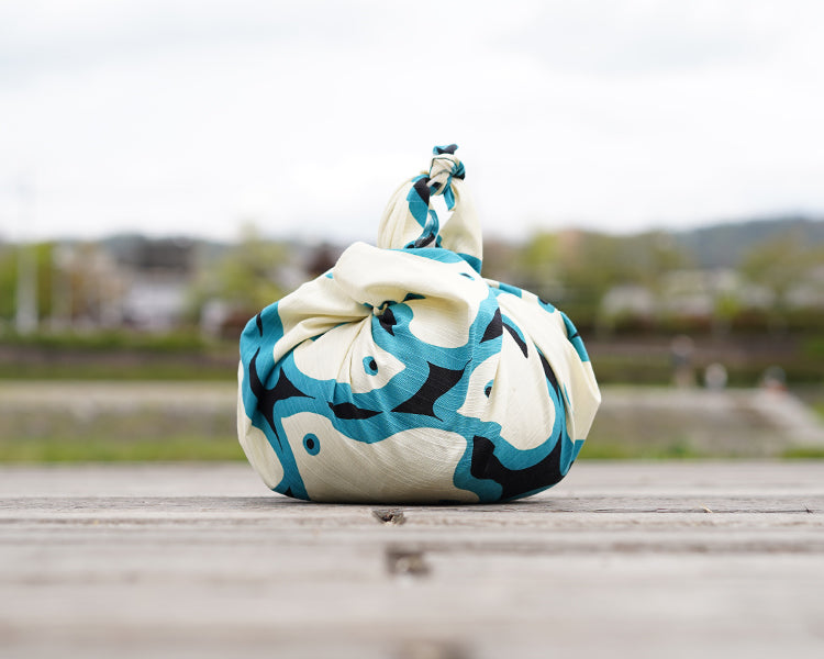 Kashiko Furoshiki - Plover Blue 70cm