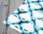 Kashiko Furoshiki - Plover Blue 70cm
