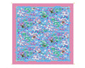 Kashiko Sakura Kasumi light blue furoshiki wrapping cloth with cherry blossom and palanquin pattern