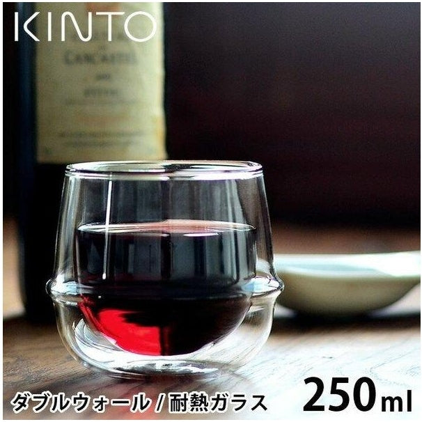Kinto - Kronos - Double Wall Wine Glass - 250ml