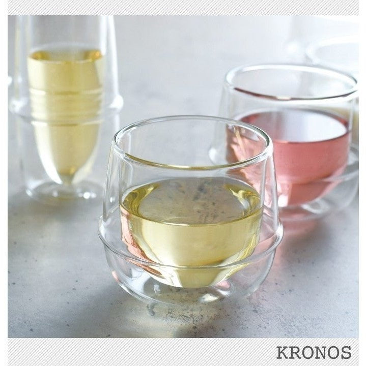 Kinto - Kronos - Double Wall Wine Glass - 250ml