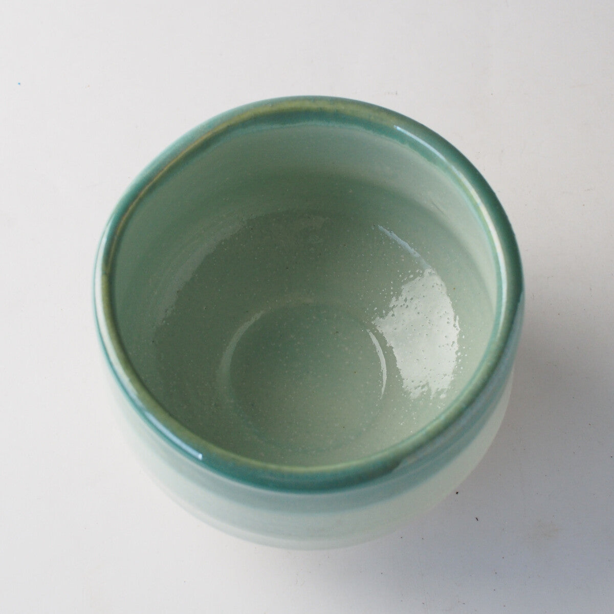 Kinyo Green Glass Glaze Matcha Bowl