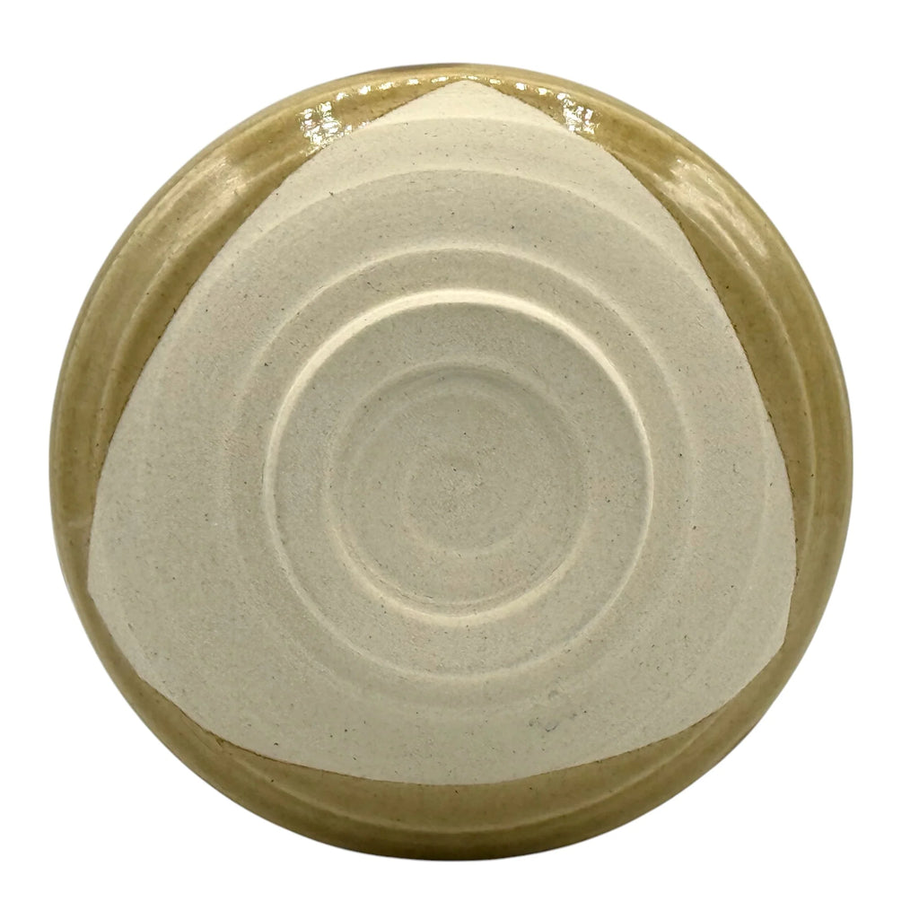 Kizeto Yellow Oribe Floral Matcha Bowl