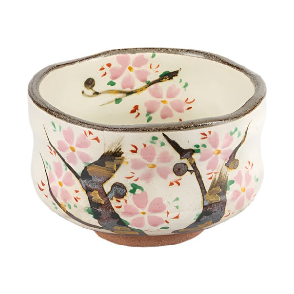 Kobiki Hand-Painted Cherry Blossom Matcha Bowl