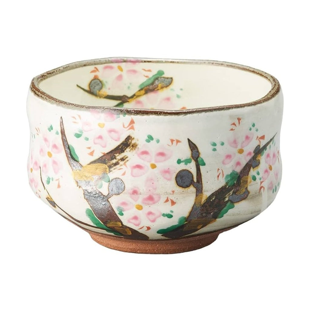 Kobiki Hand-Painted Cherry Blossom Matcha Bowl