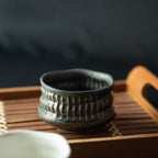 Kobokubori Silver Grey Matcha Bowl