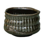 Kobokubori Silver Grey Matcha Bowl