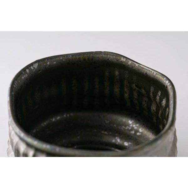 Kobokubori Silver Grey Matcha Bowl