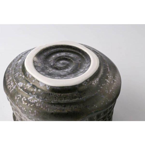 Kobokubori Silver Grey Matcha Bowl