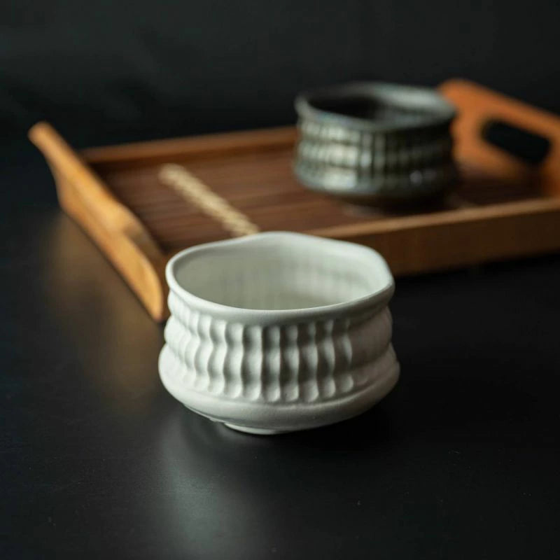 Kobokubori White Matcha Bowl
