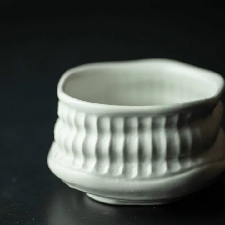 Kobokubori White Matcha Bowl