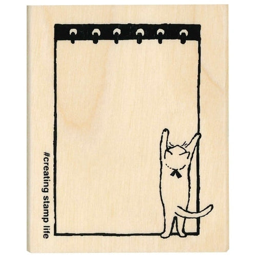 Kodomo no Kao Wooden Stamp - Cat