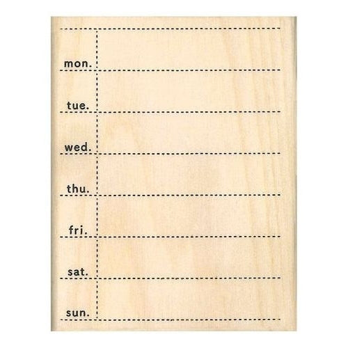 Kodomo no Kao Wooden Stamp - Schedule