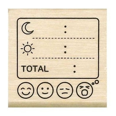 Kodomo no Kao Wooden Stamp - Sleep Log