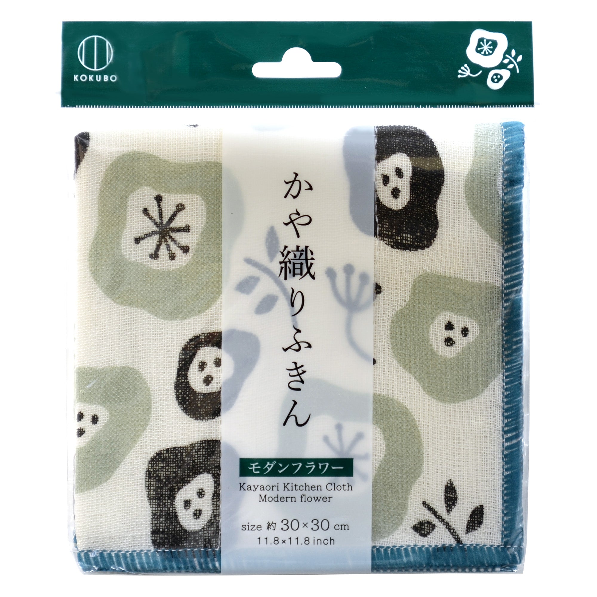 Kokubo Kayaori Kitchen Cloth 30x30 - Modern Flower