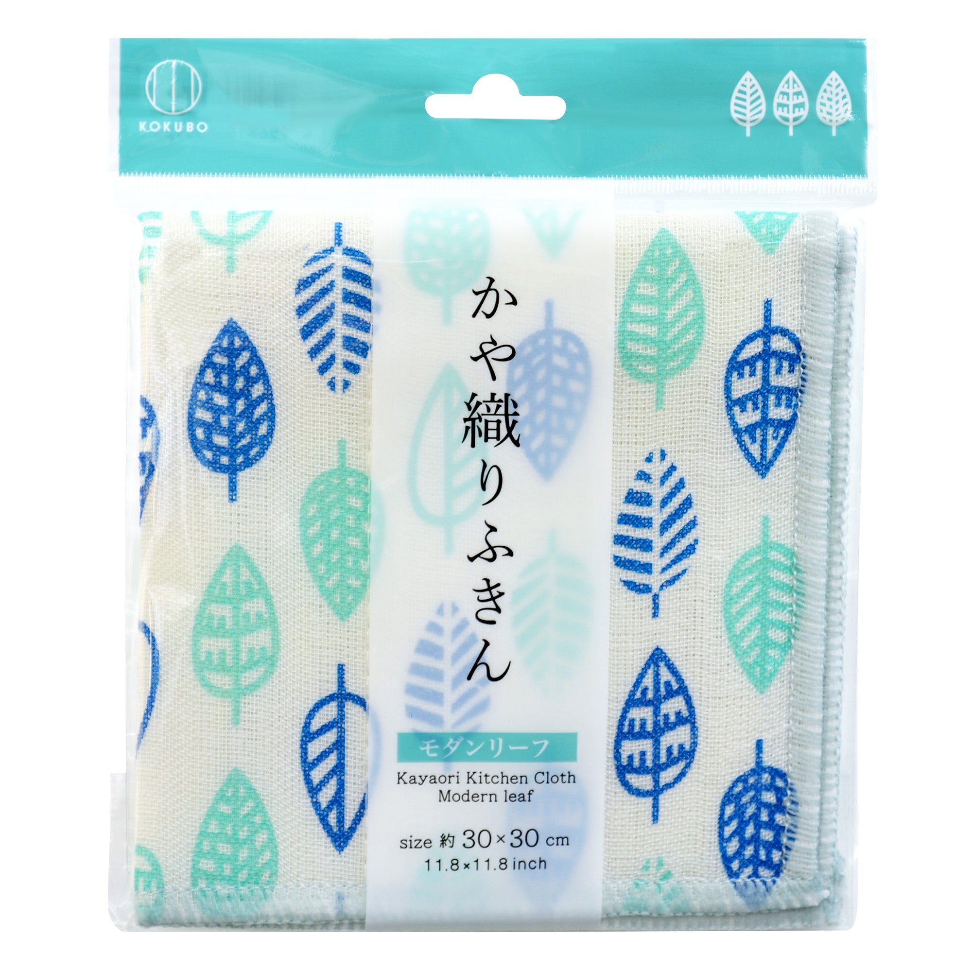 Kokubo Kayaori Kitchen Cloth 30x30 - Modern Leaf