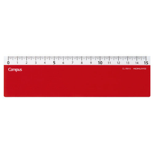 Kokuyo Campus Memorisation Sheet Ruler 15cm - Red