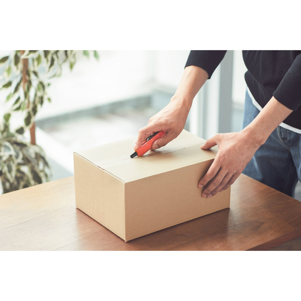 Kokuyo Hako-Ake 2Way Portable Cutter Scissor - Titanium Blade - Orange