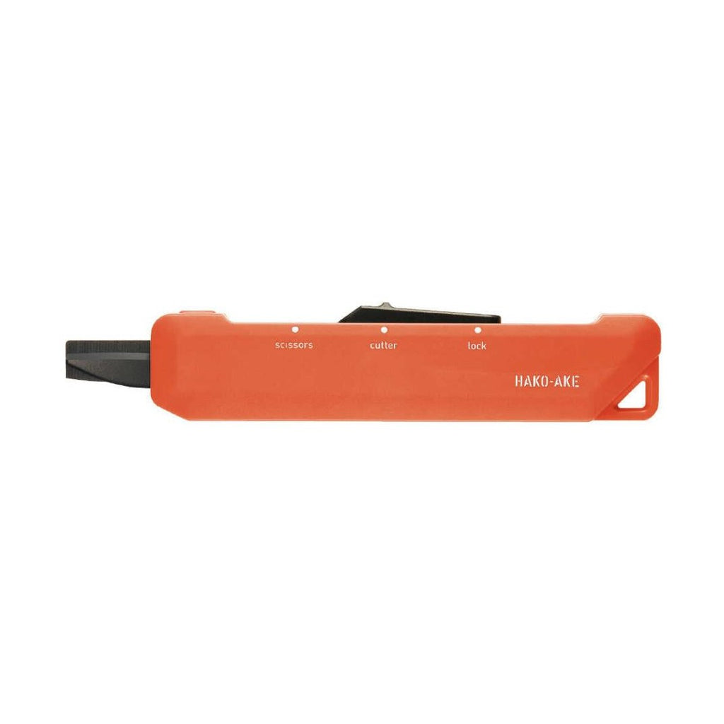 Kokuyo Hako-Ake 2Way Portable Cutter Scissor - Titanium Blade - Orange