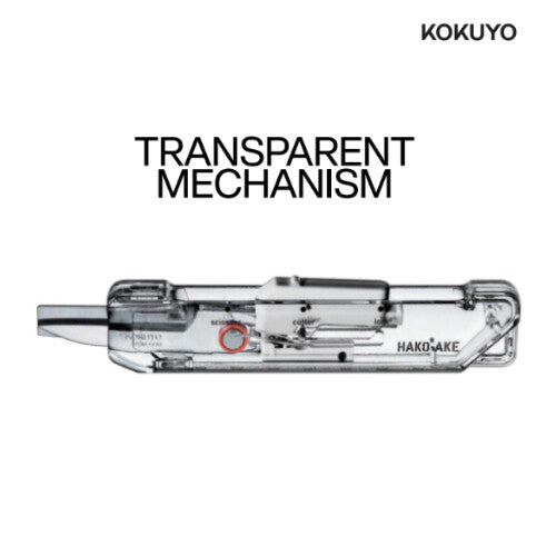Kokuyo Hakoake 2-Way Portable Scissors - Transparent White