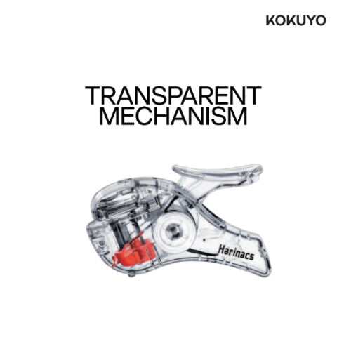 Kokuyo Harinacs Compact Alpha Stapler - Transparent White
