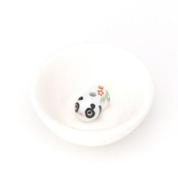 Kousaido Animal Petit Top panda incense holder with red berry motif