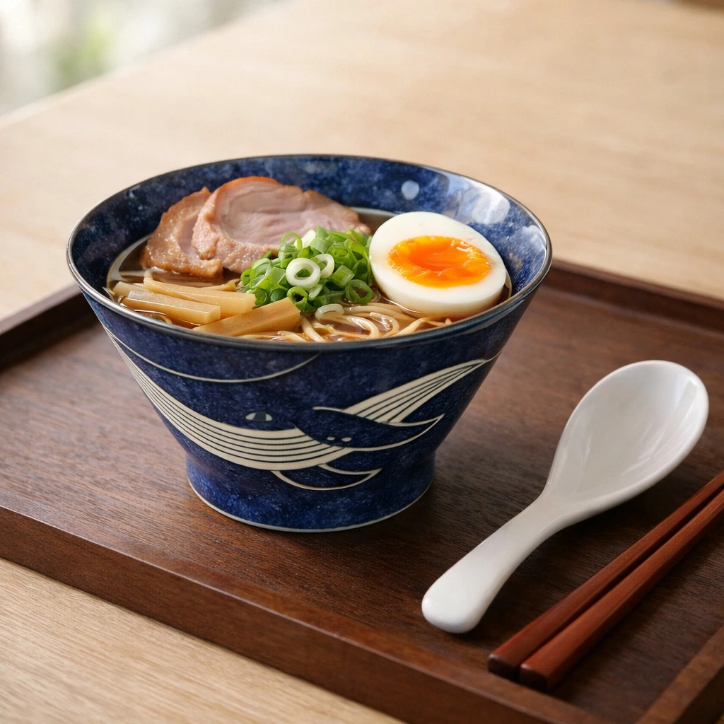 Kujira Whale Flared Donburi Bowl 16D