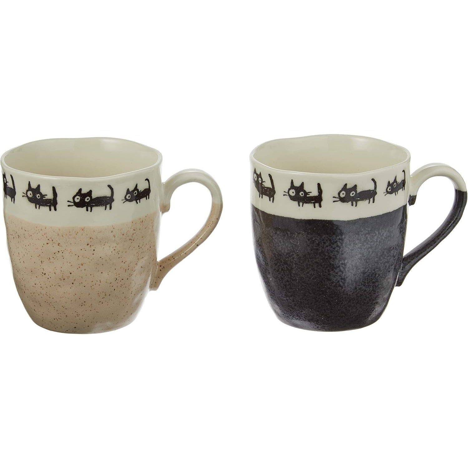 Kuroneko Cat Mug 330ml Pair Set