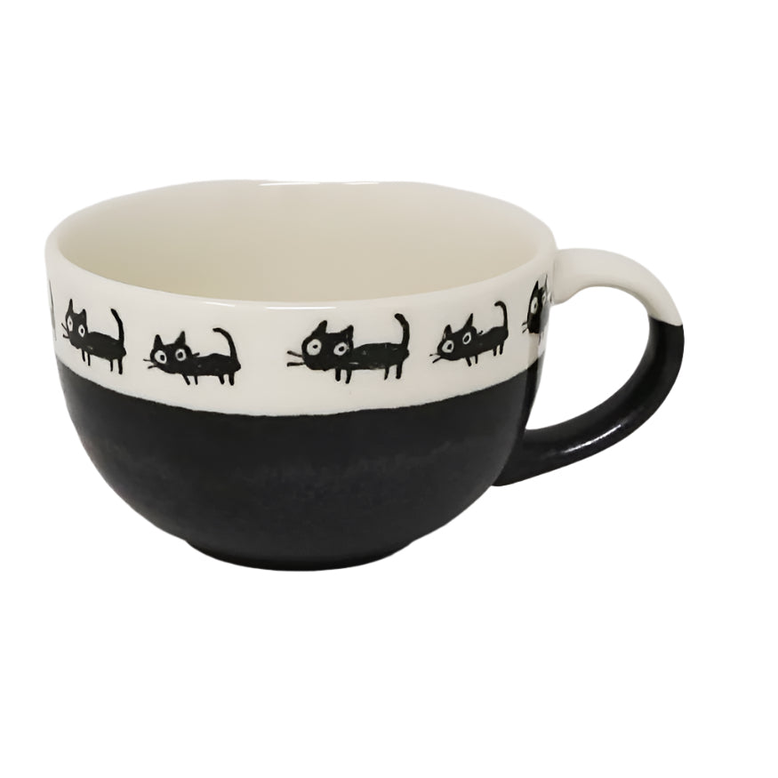 Kuroneko Cat Walk Mug 300ml