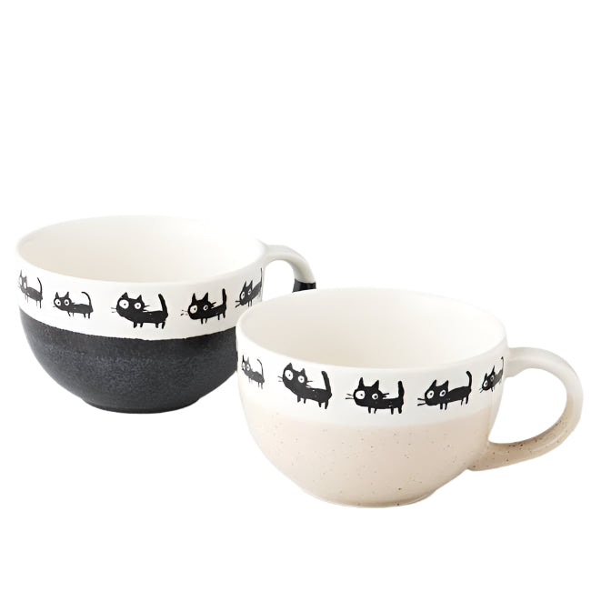 Kuroneko Cat Walk Mug 300ml