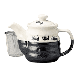 Kuroneko Cat Walk Tea Pot 500ml