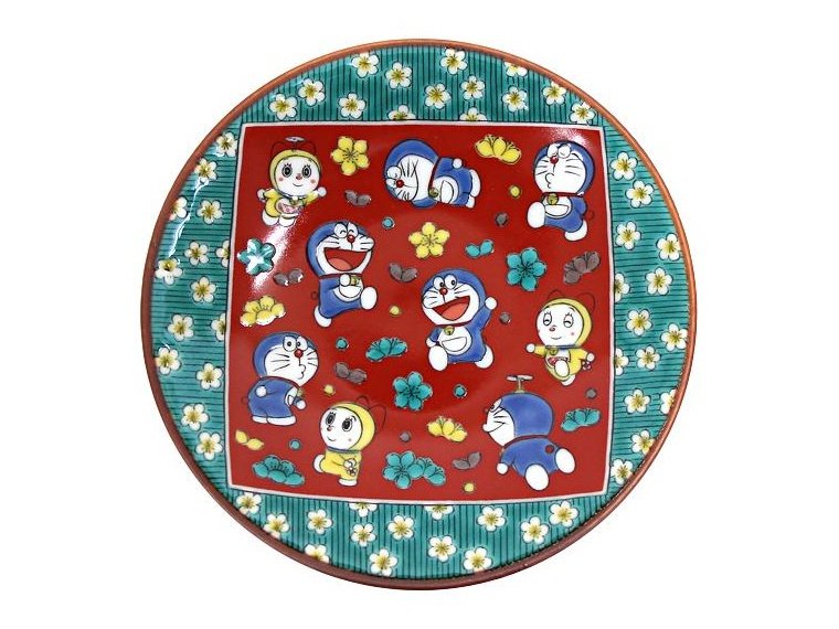 Kutani Doraemon Plum Blossom Small Plate 12D